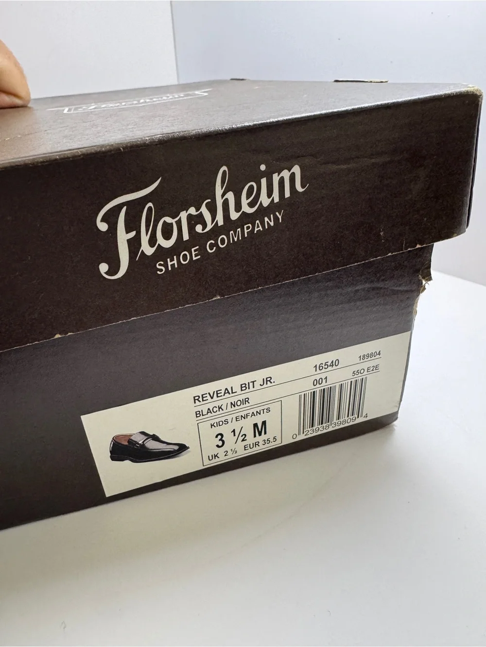 Boys Florsheim Black Slip-On Loafers